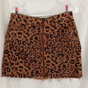 We The Free Mini Skirt Leopard Print